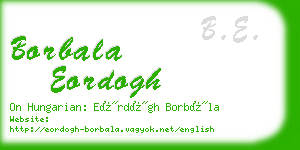 borbala eordogh business card